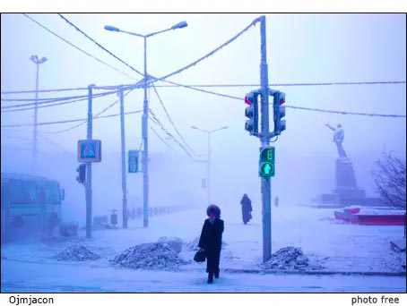 OjmJacon, Siberia, freddo estremo